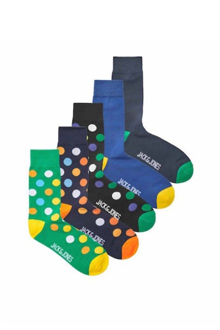 Socks Jaccolin Colorful Socks 5 Pack 12222876 18-5845 TCX Lush Meadow/Black Na