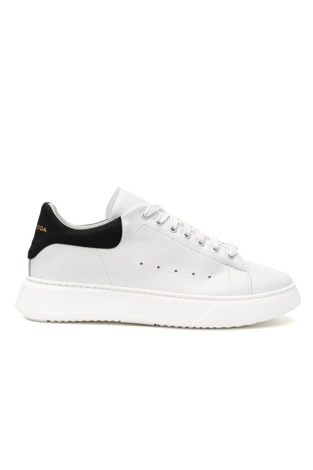 Sneakers REY1IV/VIT/U2 pelle bianca/commato nero