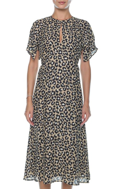 Φορεμα Sat Mltclr Cheetah  Drs MF381OIA8T 205 khaki/black