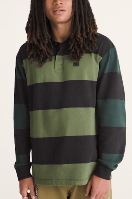 Shirt 2-Tone Stripe Ward VN00103DHU4 black/green bal