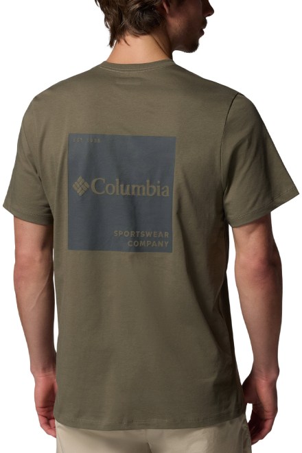 T-Shirt CSC Logo Back 2155011 398 stone green, boxy brand