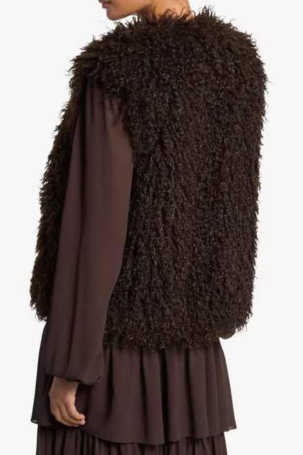 Γουνα Faux Fur Vest MF620J3JSP 201 chocolate