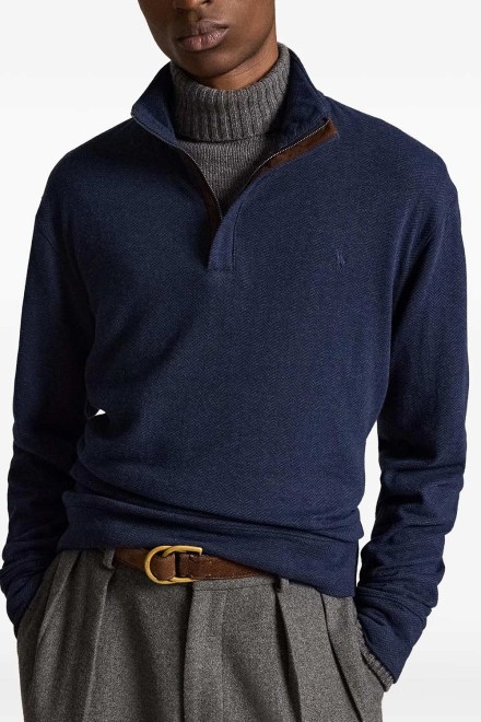 Sweatshirt 30/1 Dbl Knt Jersey-Knt 710B24474002 410 navy