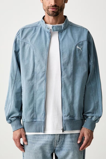 Ζακετα T7 Relaxed Washed Twill Track 636718 34 cool blue