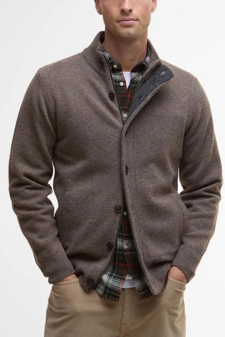 Ζακετα Essential Patch Zip Through Knitted Jumper MKN0731 st52 dark stone