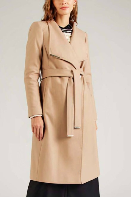 Παλτο Rose Midi Length Belted Wool Wrap 249306 camel