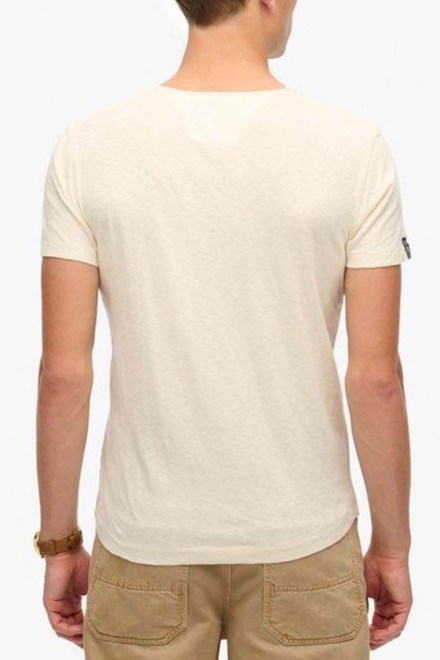Top D2 Stud Merchant Ss Grandad Jersey M1012185A c1t oyster cream