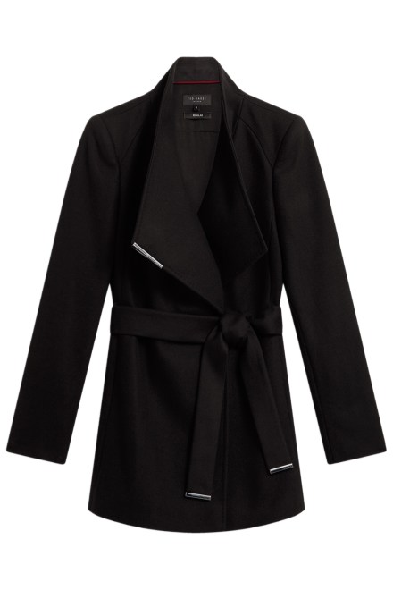Παλτο Rosess Shorted Belted Wool Wrap 282067 black