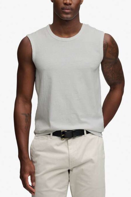 T-shirt D3 Ovin Classic Cotton Linen Tank M6010954A k3y lime white