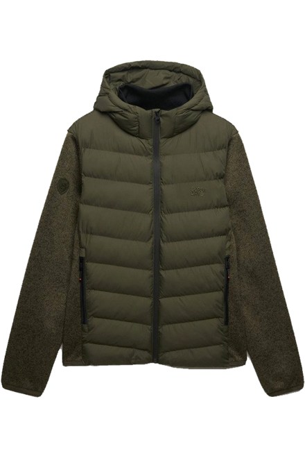 Μπουφαν Hooded Storm Knit Hybrid M5012530A b9x khaki green marl