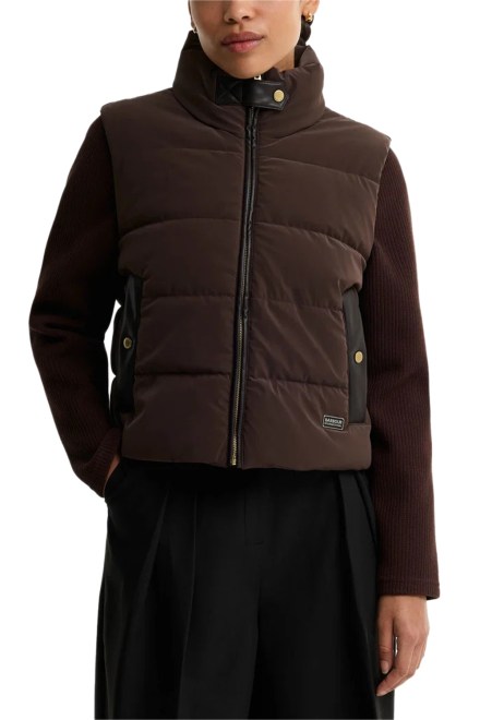 Μπουφαν Balaton Faux Velvet Quilted LQS0072 br31 truffle