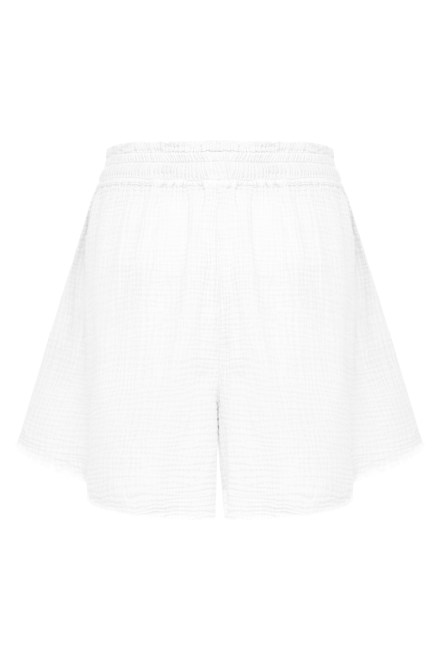 Σορτς Relaxed With Raw Edges DLWB000018 white