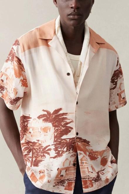 Shirt Coastal Aop Ss Shirt LDM401079 738738-terracotta