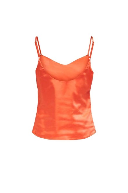 Top Onlmayra Tie Satin Singlet Wvn 15255634 17-1462 TCX flame
