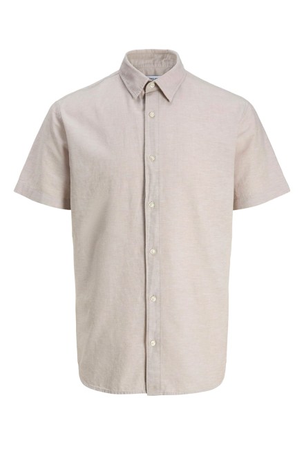 Shirt Jjebreeze Linen S/S 12288590 16-1305 TCX string