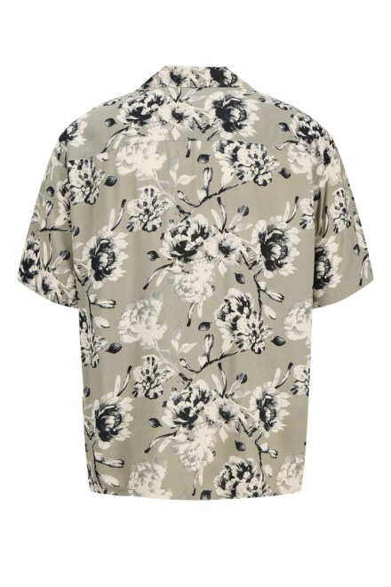 Shirt Jjjeff Monochrome Aop Resort Ss 12289980 17-0613 TCX vetiver