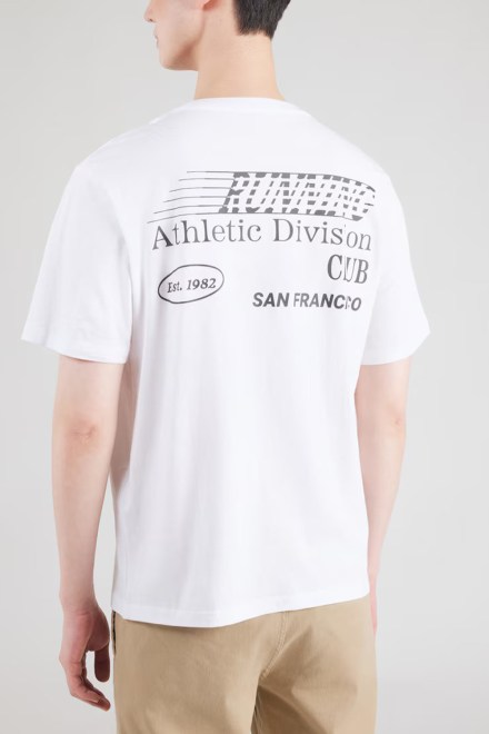 T-Shirt Jjcalm Back Print Ss Crew Neck 12297701 11-0601 TCX bright white/running