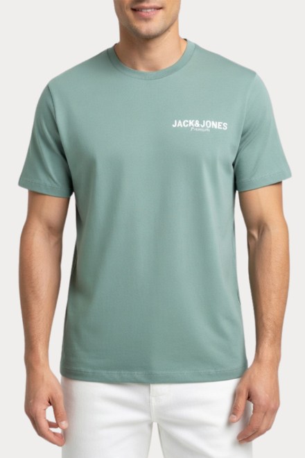 T-Shirt Jprblaoscar Ss Fst 12302469 18-5612 TCX sagebrush green