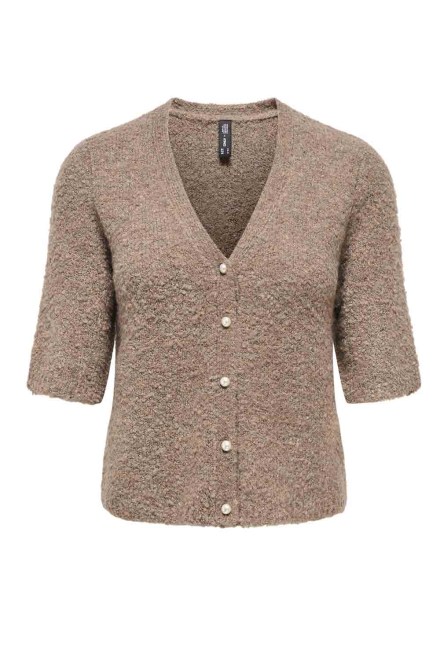 Cardigan Onlbouble Ss V-Neck Button 15374815 19-1015 TCX bracken