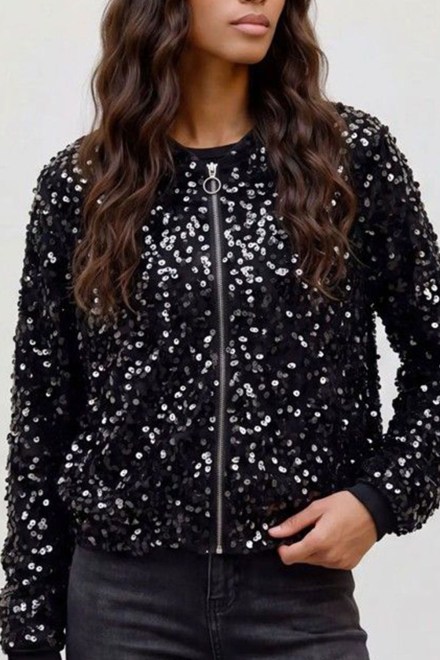 Cardigan Vmbelle Zip Sq Bomber 10352982 C-N10 black