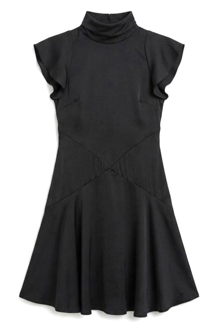 Dress Tscilly Sation Flippy Hem Mini 31002213 19-0303 TCX jet black