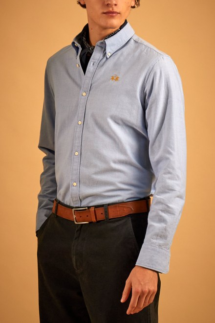 Shirt 3LMMDC005 07032 cornflower blue