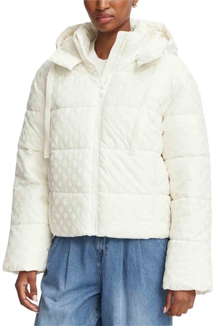 Μπουφαν New Daisy Crop Logo Puffer W6BL56W4195 g012 cream white