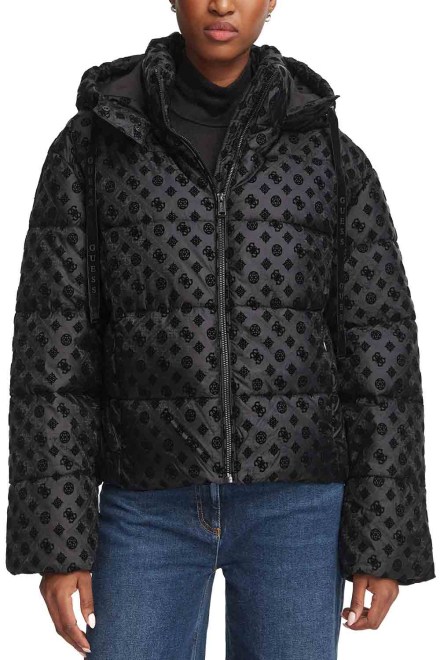 Μπουφαν New Daisy Crop Logo Puffer W6BL56W4195 jblk jet black a996