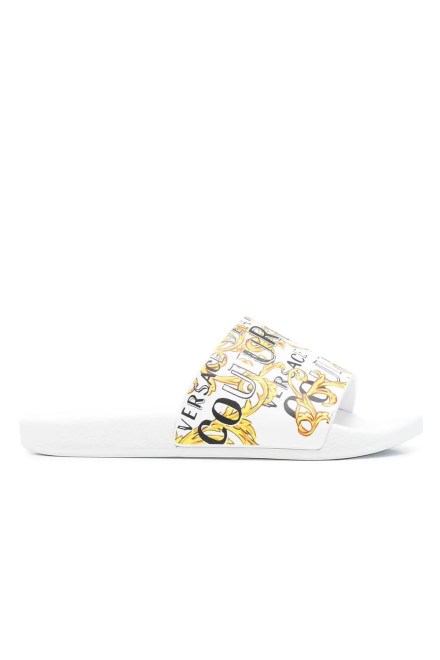 Slides Fondo Shelly Dis. Sq3 Gummy Logo Couture 74VA3SQ3ZS631 g03 white/gold