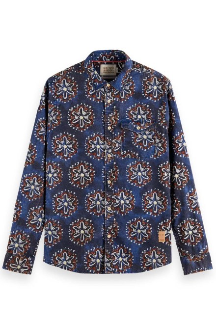 Shirt Washed Aop Poplin 172947 SC6497 night batic