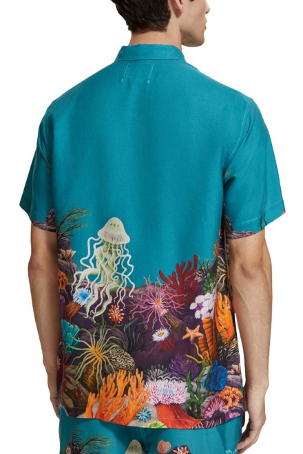 Shirt Placement Print Tencel 175718 SC7195 seanery