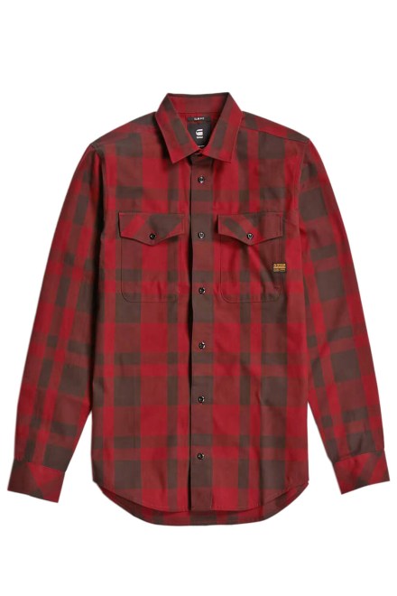 Shirt Marine Slim L\S D24963-D412-G783 dry red bold check