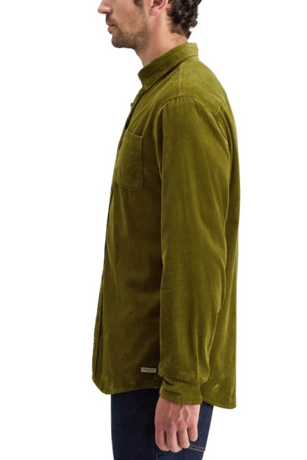 Shirt Solid Corduroy 178709 SC0445 moss green