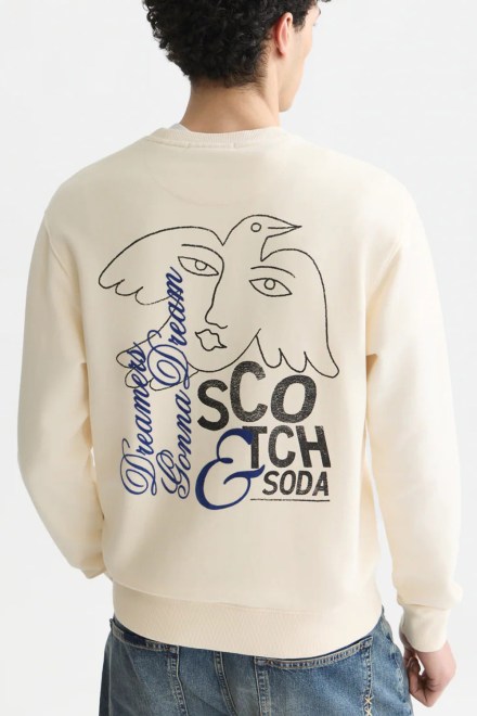 Sweatshirt Front And Back Artwork Regular Fit 183456 270 eggnog