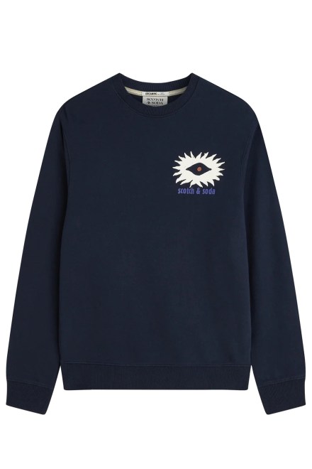 Sweatshirt Front And Back Artwork Regular Fit 183464 401 sky captain