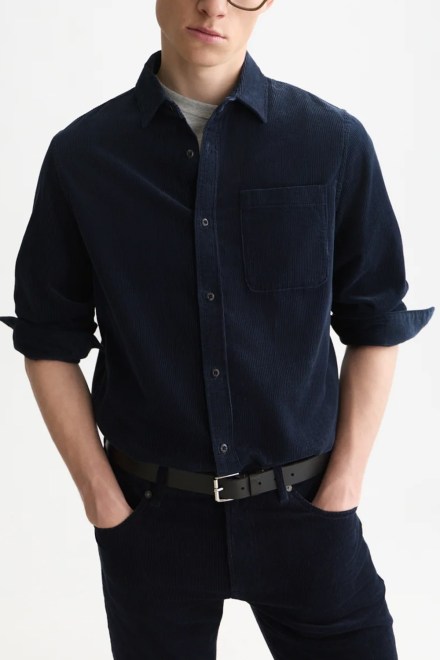 Shirt Corduroy Regular Fit 183699 401 sky captain