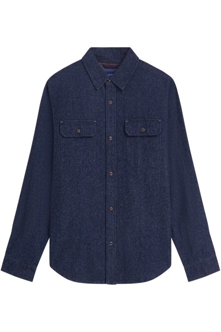 Shirt Denim Flannel Relaxed Fit Overshirt 183719 410 indigo