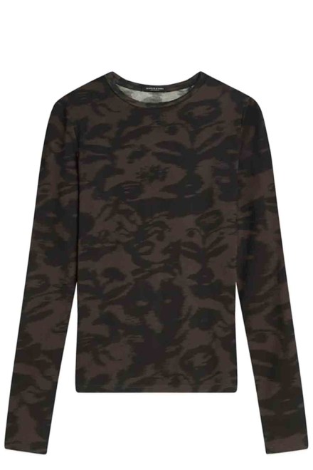 Blouse All Over Printed U9B01752T 509 glitchflowers shale