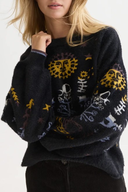 Pullover Jacquard Boxy Fit U9B01790T 014 meteorite