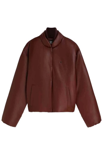 Μπουφαν Faux Leather Short U9G01696T 227 bitter chocolate