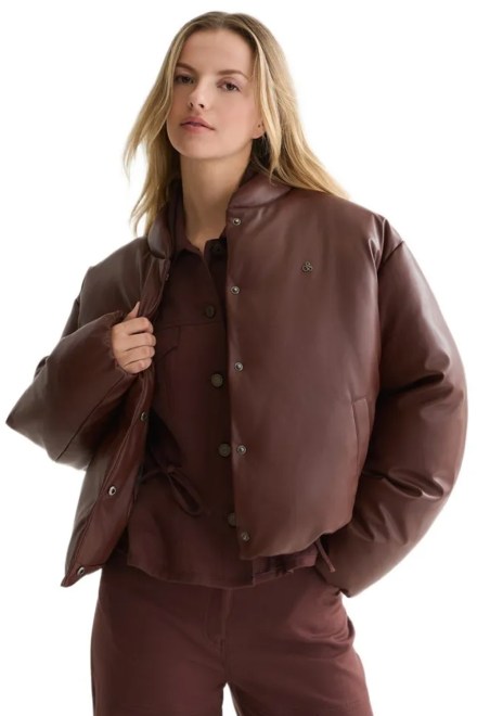Μπουφαν Faux Leather Short U9G01696T 227 bitter chocolate