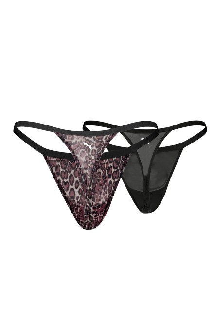 Εσωρουχα (Σετ 2τμχ) Animal Mesh Tanga Strings 701239582 001 black combo