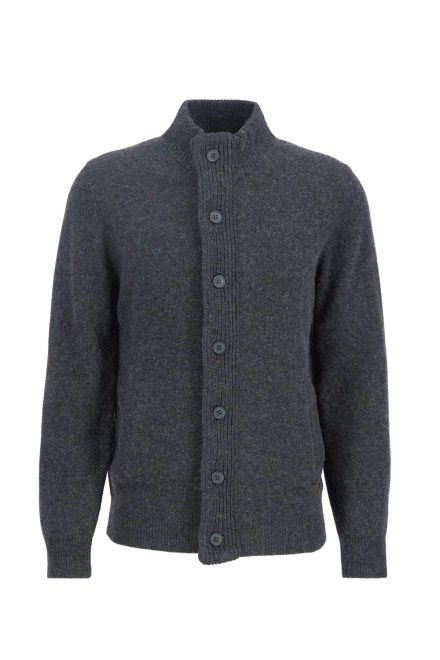 Ζακετα Essential Patch Zip Through Knitted Jumper MKN0731 ch51 charcoal
